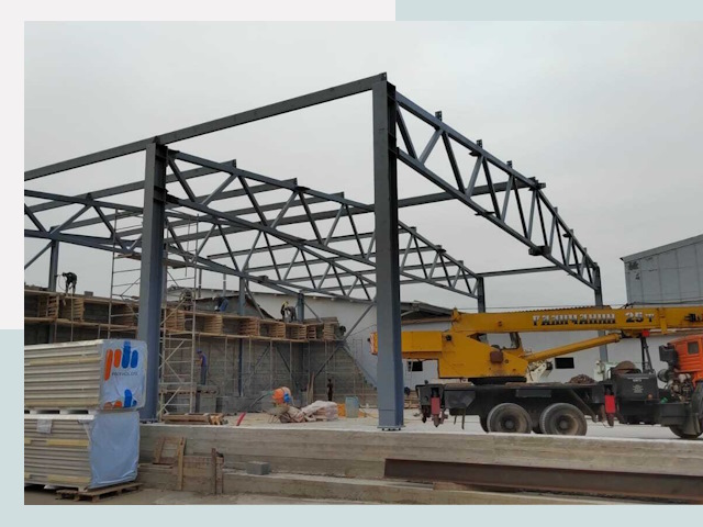 Строительство цехов в Протвине