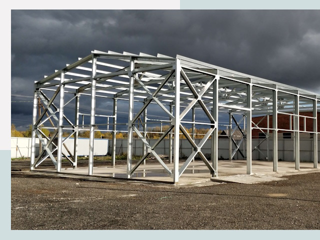 Двускатные ангары в Протвино от 611 руб. за квадрат