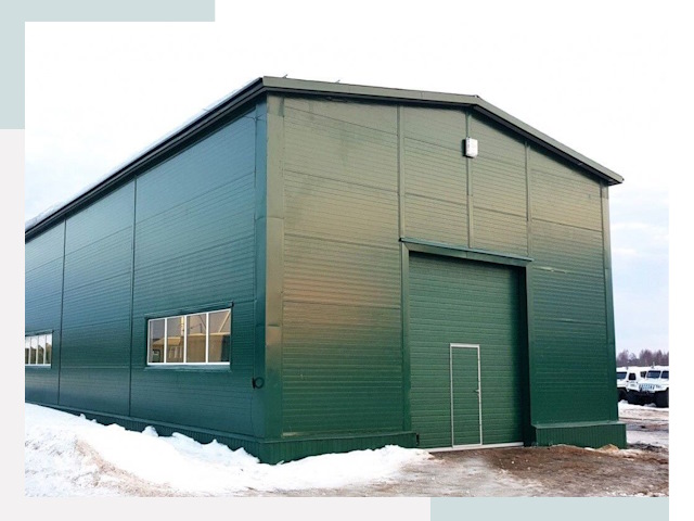 Двускатные ангары в Протвине