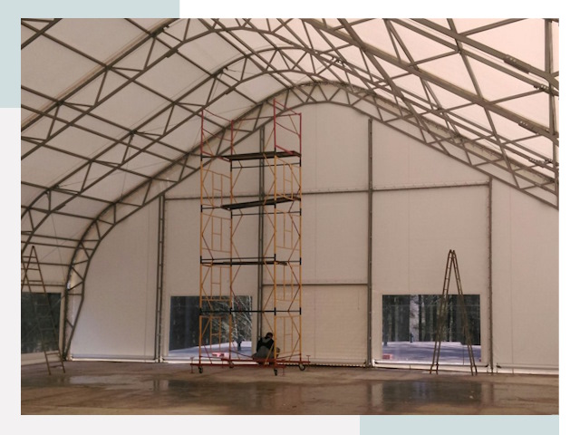 Шатровые ангары в Протвине