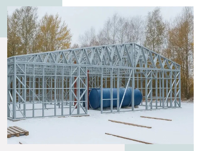 Металлические ангары в Протвине