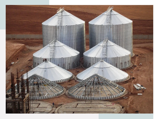 Строительство зерновых силосов в Протвине