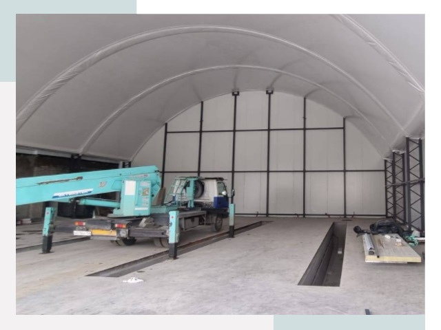 Внутреннее оснащение ангаров в Протвине