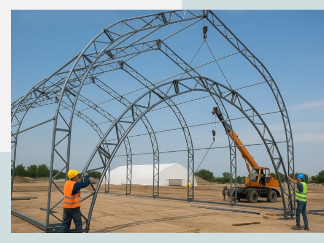 Монтаж ангаров в Протвине от 611 руб. - Надежно и быстро